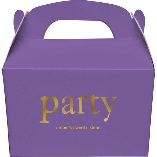 Big Word Party Gable Favor Boxes